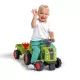 Falk: Baby Claas traktorius su priekaba – šviesiai žalias - .vaizdas