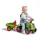 Falk: Baby Claas traktorius su priekaba – šviesiai žalias - .vaizdas
