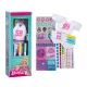 Set Barbie DIY tricouri cu tricou pentru păpușă, stickere și carioci - .foto