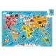 Banana Panda: Animalele lumii puzzle tip hartă - 60 piese - .foto