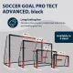 Hudora : but de foot métallique Pro Tect Advanced 240 cm - noir et rouge - .image
