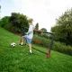 Hudora: Pro Tect Advanced metal fodboldmål, 180 cm - sort/rød - .billede