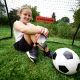 Hudora: Pro Tect Advanced kovová fotbalová branka, 180 cm – černo‑červená - .obrázek