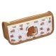 Trousse zippée à motif capybara, format fourre-tout – 21 x 6 cm - .image