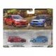 Hot Wheels: Mitsubishi Lancer 2005 y Subaru Forester 2004 coche de lujo en miniatura - pack de 2 - .imagen