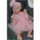 Poupée reborn fillette en tutu rose en tulle – 43 cm - .image