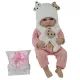 Reborn kislány játékbaba kiegészítőkkel 4 – 43 cm - . kép