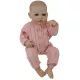 Păpușă bebeluș Reborn fetiță cu fular, căciulă și accesorii – 43 cm - .foto