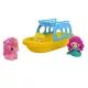 Jucărie de baie – cu barcă de 19,5 cm și marionete de deget, diverse modele - .foto