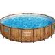 Bestway: Power Steel Swim Vista piscină cadru metalic efect lemn, set premium - 488 x 122 cm - .foto