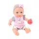 Hangot adó játékbaba kisággyal - 30 cm-es - . kép