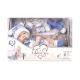 Novorozená panenka se šálou a rukavičkami – modrá, 30 cm - .obrázek