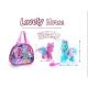 Lovely Horse ponylegesæt – 2 stk., pink og turkis - .billede