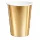 Elegantiškas auksinės spalvos popierinis puodelis – 250 ml, 6 vnt. - .vaizdas