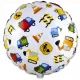 Balon folie cu utilaje de construcții - 46 cm, ambalat - .foto