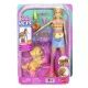 Barbie: Kutyasétáltó Görkoris Szett - Szőke baba - . kép