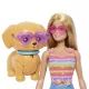 Barbie: Zestaw Spacer z Psem na Wrotkach – Blond Lalka - .zdjęcie 