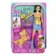 Barbie: Kutyasétáltó Görkoris Szett - Barna baba - . kép