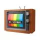 Retro színes TV építőkocka - . kép