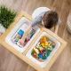 Tooky Toy: Szenzoros többfunckiós kisasztal fából - . kép