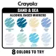 Crayola: Markere de artă - set de carioci nisip și mare, 8 buc. - .foto