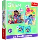 Trefl: Lilo&Stitch puzzle és memória játék CSOMAGOLÁSSÉRÜLT - . kép