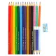 Set creioane colorate Faber-Castell 12+3 bucăți AMBALAJ DETERIORAT - .foto