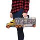 Dickie: Kæmpe autotransporter lastbil med 9 små biler - 62 cm, sort-orange - .billede