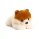 Câine de pluș culcat, 25 cm - diverse modele - .foto