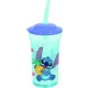 Stitch: Pahar din plastic cu capac și pai – 460 ml - .foto