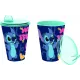 Pahar cu cioc din plastic Stitch – 430 ml - .foto