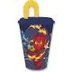 LEGO Ninjago: Πλαστικό ποτήρι με καπάκι και καλαμάκι - 430 ml - .εικόνα