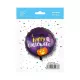 Balon folie „Happy Halloween” cu dovleci, 46 cm, negru, ambalat - .foto