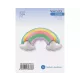Pasztell szivárvány fólia lufi - 60 cm, csomagolt - . kép