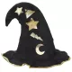 Pălărie de vrăjitoare cu model stele și lună – mărime universală - .foto