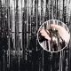 Slamená párty záclona na dvere/stenu – 90 × 240 cm, čierna - .Obrázok