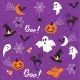 Papieren servetten met spookmotief – paars, 33 x 33 cm, set van 20 stuks - .afbeelding