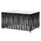 Szalagos party dekor asztalra - 80 x 300 cm, fekete - . kép