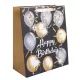 „Happy Birthday” Geschenkbeutel, schwarz, 31 × 42 cm - . bild aus