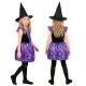Στολή μάγισσας με μπλε-μωβ σχέδιο, μέγεθος 128 - .εικόνα