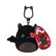 Squishmallows: Emily fekete denevér plüss kulcstartó, 9 cm - . kép