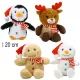 Animales navideños surtidos con bufanda, 20 cm, 4 tipos - .imagen