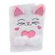Quaderno A5 con copertina in peluche - gattina bianca - .immagine