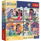 Trefl PREMIUM PLUS KIDS: Lilo & Stitch – puzzle 4×88 piese - .foto