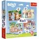 Trefl: Синият свят на Bluey – 4 в 1 пъзел (12, 15, 20, 24 части) - . изображение