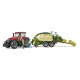 Presă de balotat mare Bruder Krone BiG Pack 1290 HDP VC cu 2 baloți dreptunghiulari de fân - .foto