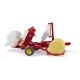 Film d’emballage Bruder ocre et blanc avec des balles rondes - .image