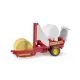 Bruder salmu iepakošanas komplekts ar okerdzelteniem un baltiem apaļajiem salmu ruļļiem - .attēls