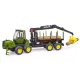Bruder John Deere 1210E utilaj forestier de transport cu excavator și 4 trunchiuri de copac - .foto