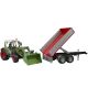 Bruder Fendt Vario 211 met voorlader en kippende aanhanger - .afbeelding